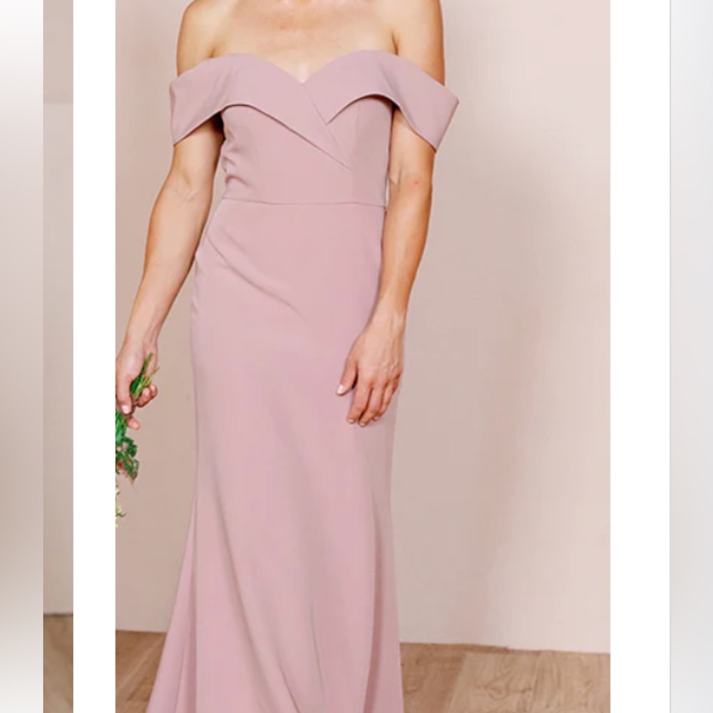 Revelry Taupe Bardot Dress